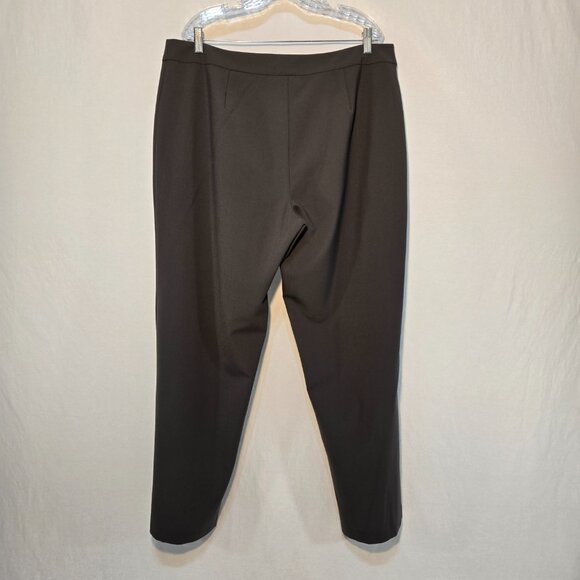 EILEEN FISHER Old Money Minimalist Olive Green Straight Leg Size XL New NO Tags! - Picture 2 of 16